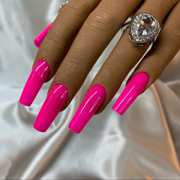 10 piece Press On Nails Long Sculpted Square Xs - Picture 5 of 11